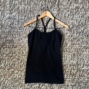 Lululemon Athletica Y racerback Black Tank Top